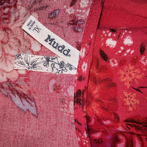 Mudd peasant blouse, sz XL - Picture 3 of 3